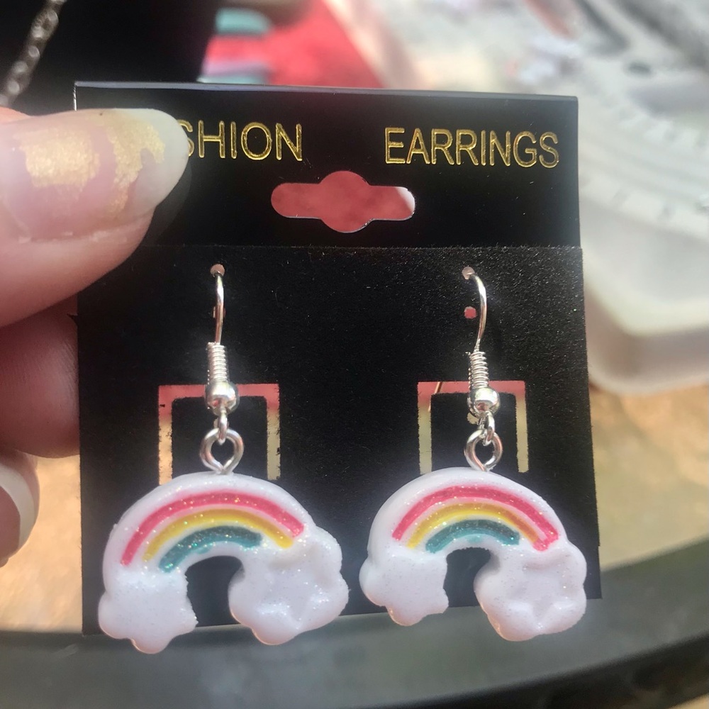 Sparkly Rainbow Earrings